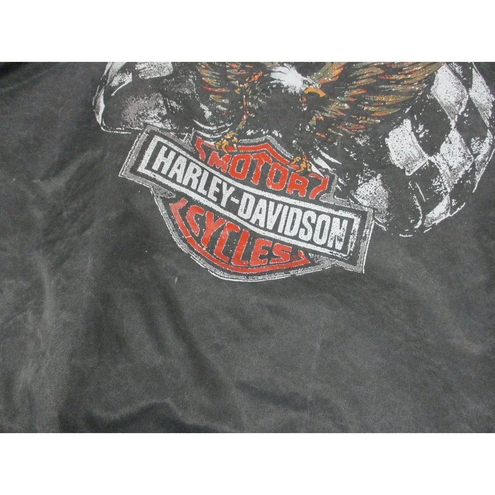 Harley Davidson Jacket Mens Extra Large Gray Eagle Mechanic Bomber Lined Coat